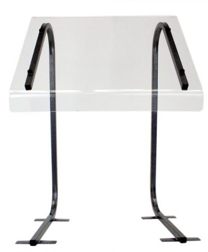 1BSGP24 Economy Sneeze guard for buffets. Features optical 1/4” acrylic which is both durable and good looking. The legs are powder coated steel and free standing. The portable sneeze guard disassembles requiring no tools, and is made to be stored and transported broken down. In the time of Covid-19, this sneeze guard will help protect both your employees and guests. The dimensions are 24” long, 16” deep and 28” tall. Disassembled you can store 50 feet of sneeze-guard on a 4 foot shelf!