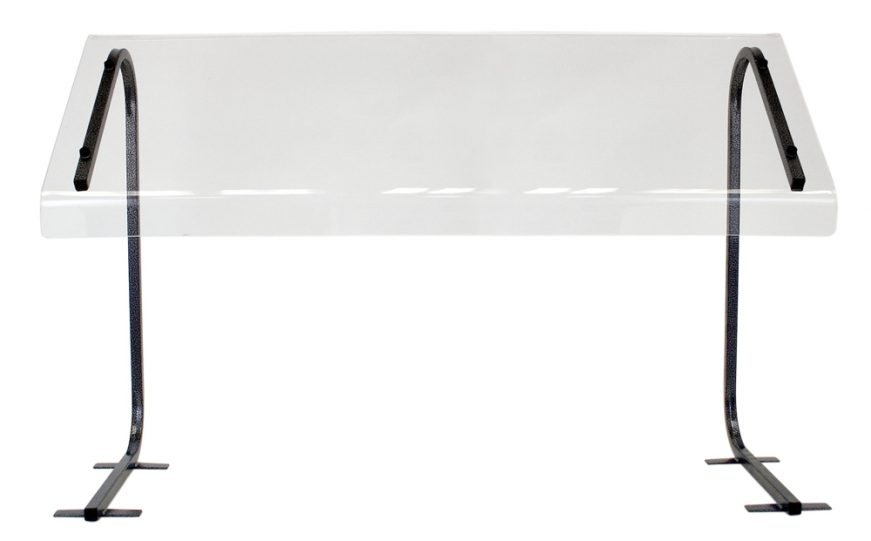 1BSGP36 Economy Sneeze guard for buffets. Features optical 1/4” acrylic which is both durable and good looking. The legs are powder coated steel and free standing. The portable sneeze guard disassembles requiring no tools, and is made to be stored and transported broken down. In the time of Covid-19, this sneeze guard will help protect both your employees and guests. The dimensions are 36” long, 16” deep and 28” tall. Disassembled you can store 50 feet of sneeze-guard on a 4 foot shelf!